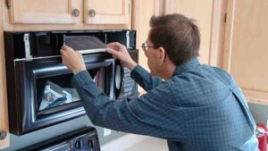 how to mount over the range microwave oven
